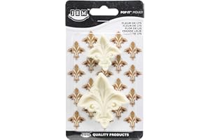 PME JEM 1102EP013 Lot de 2 Moule en Forme de Fleur de Lys pour Décoration de Gâteaux, Plastique, Blanc, 6 x 2 x 6 cm 1102EP013