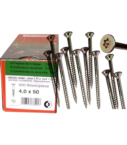 Dresselhaus Spanplattenschrauben JD-79 - 3,5x35 Mm Galvanisiert 1000 Stück