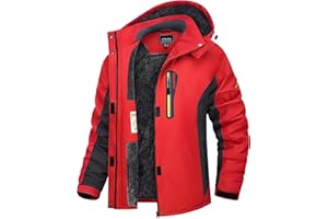 TACVASEN Veste Imperméable Femme Veste Softshell Femme Polaire Capuche Amovible Anorak Manteau Hiver Parka Impermeable Coupe Vent Chaud