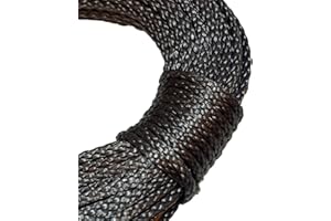 CBKNOT Samson Premium Amsteel Blue Rope 3/16" in Multiple Colors and Lengths Strong HMPE Dyneema Fiber 4,900lb. tensile Strength. Torque Free, Low Stretch, 12 Strand (3/16" x 50', Black)