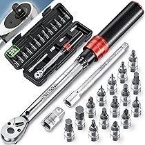 MONZANA 18-Piece Set Torque Wrench Bicycle Motorcycle 1/4' Bits 1