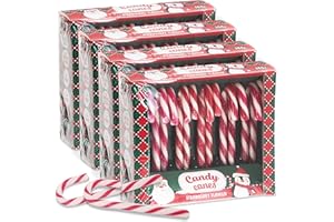 SWEET BUDDIES 4x Beckys Zuckerstangen Erdbeergeschmack - 12 rot-weiße Candy Canes, 12g pro Stück - in roter Geschenkbox - Perfekt für Weihnachtsdeko, Baumdeko & als Süßigkeit für den Weihnachtsteller
