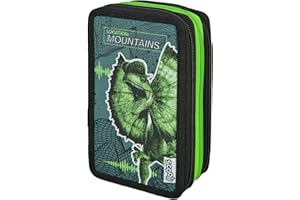 Scooli - Tripledecker Schüleretui Jurassic World - Großes Schüleretui mit hochwertigen Stiften - praktisch und funktional - für die Schule und unterwegs - hochwertige Qualität - ab 6 Jahren