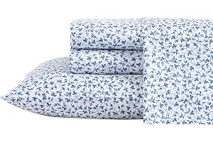 Laura Ashley Home - King Lakan, mjuk satin bomull bäddset - elegant, slät och andningsbar heminredning (Lavange Vine