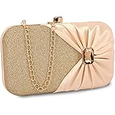 ADISA Studded formal party clutch with gold chain for women and girls (CL107)