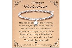 Aunis Retirement Gifts for Women 2024 Leaving Gifts Sweet Heart/Compass Bracelet You Will Be Missed Farewell Going Away Goodbye Gifts