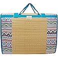 Home Tex Life Kora Grass Cushion Sleep Healthy, Easy Portable and Folding Mat (Africana,4 X 6 Ft,15 Mm Thickness)