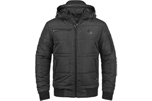 BLEND Boris męska kurtka zimowa, pikowana kurtka z podszewką ze stójką i odpinanym kapturem z podszewką do wyboru z podszewką Teddy