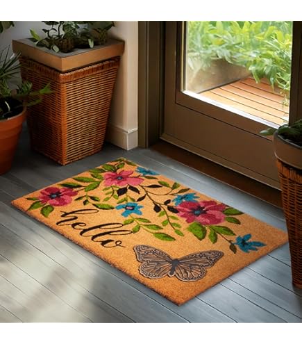NYDECOR Welkom matten voor voordeur kat deurmatten grappig dier kitty deurmat thuis vloermatten antislip rubberen entreetapijt voor binnen buiten kat liefhebber geschenken woondecoratie 17x28 inch