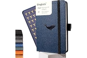 ‎DINGBATS* NOTEBOOKS Dingbats* - Tierwelt Kleines Notizbuch A6 Liniert - Hardcover PU Leder Journal für Arbeit, Reisen - Elastischer Verschluss, Stifthalter, Lesezeichen