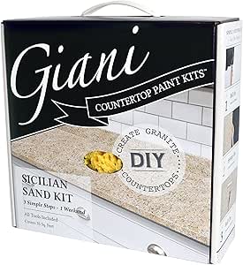 Giani Sicilian Sand Countertop Paint Kit Amazon Co Uk Diy Tools