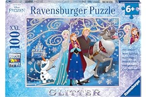 Ravensburger Kinderpuzzle - 13610 Frozen - Glitzernder Schnee - Disney Frozen Puzzle für Kinder ab 6 Jahren, mit 100 Teilen im XXL-Format, mit Glitzer