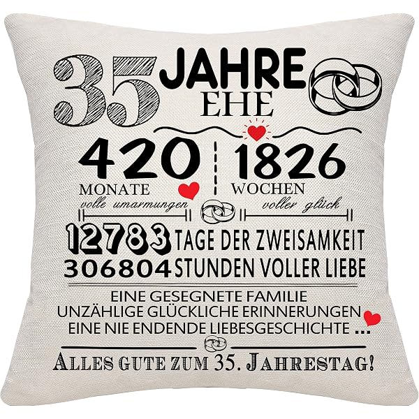 Karte Zum 35. Hochzeitstag Für Die Ehefrau – Metall-Gravur Mit Liebesbotschaft, In Geschenkumschlag