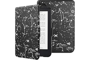 HGWALP Slimshell Coque de Protection pour 6" Kobo Clara 2E eReader 2022 Release, Étui Housse Protection Magnétique Smart Cover pour Kobo Clara 2E-Constellation