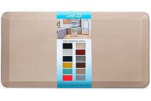 ComfiLife Anti Fatigue Floor Mat – 3/4 Inch Thick Perfect Kitchen Mat, Standing Desk Mat – Comfort at Home, Office, Garage – Durable – Stain Resistant – Non-Slip Bottom (24" x 70", Rose Gold)