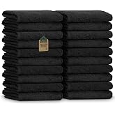 NatureMark Guest Towels &ndash; Pack of 20 (30 x 50 cm), 100% Cotton, Oeko-Tex Certified, Soft, Absorbent and Easy Care &ndash; for Bathr