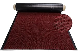 Mertex Schmutzfangläufer Meterware 90 cm rot-schwarz meliert - ohne Rand an den Schnittkanten (90 x 300 cm, rot)