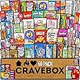 CRAVEBOX Snack Box 60 count Variety Final Exams, Care Package Gift - Christmas - College Back to School