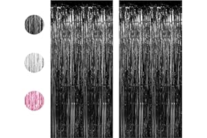 LUKTASTIC Tende Metalliche,Decorazioni Per Feste,Tenda Per Feste,Tende Compleanno Decorazione,Tenda Decorativa Compleanno,Foil Tenda A Frange,Tenda Con Frangia Di Compleanno,Frangia Tende Festa Brillantini