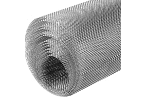 ALEEIK Drahtgeflecht Feinmaschig Edelstahl Volierendraht Edelstahlgitter Maschendraht 304 Edelstahl Drahtgewebe Edelstahlgewebe Drahtgitter für Belüftung Schutzgitter Metall Wachmann Garten