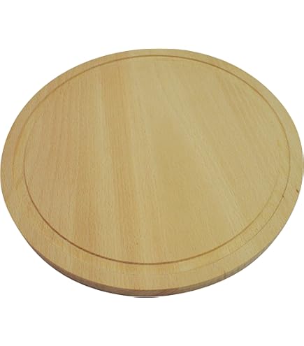 Tagliere Rotondo In Legno Di Faggio - Diametro 20 Cm, Made In Italy, Sottopiatto O Sottopentola - Foto 4