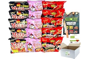 ‎BUNDLES FOR YOU BUNDLES FOR YOU - Samyang Hot Ramen Noodles - Schärfste Nudeln der Welt Set - Vorteilspack (15x140g) 5 Portionen pro Sorte - Korean Fire Noodle Set 1