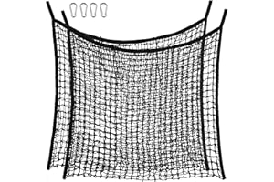 Navaris Red Henera para Caballo - 2X Comederos para Caballos Capacidad 10 kg - con 4 Mosquetones de Hierro - Redes Comedero de Heno y Pienso de 80 x 90 cm para Caballos - Negro