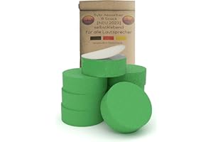 PolySound Sylo High-End Lautsprecher Füße, Schwingungsdämpfer 8er Set grün 15-30kg - materialschonend mit Wasser geschnitten - Nicht gestanzt - Made in Germany