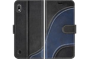 BoxTii Case for Galaxy A10 / Galaxy M10, Leather Mobile Phone Case for Samsung Galaxy A10 / Galaxy M10, Leather Flip Case Protective Case with Card Slots and Magnetic Closure, Black