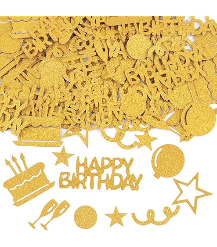 150 Stück Holz Konfetti 'Happy Birthday' – Tischdeko Für Geburtstag, Hochzeit, Mottoparty