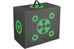 VEVOR Archery Target, 16"x18" All-side Shotting Archery Arrow Target, Outdoor Portable Archery Target with Carry Handle, Easy Arrow Removal, Great Visibility, Lightweight, Easy to Transport, Black