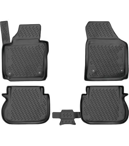 Vasca Bagagliaio In Gomma TPE Su Misura Per VW Caddy 5 (V) 2020-2025, Bordo Rialzato 5 Cm, Antiscivolo E Antistrappo, Escluso Maxi/Life