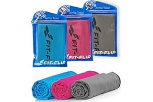 Fit-Flip Toalla fría Set de 3 Unidades – Airflip Cooling Towel para Senderismo, Tenis y Viajes - Toallas de enfriamiento de Microfibra