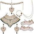 Lucky Jewellery Wedding Designer Green Color Gold Plated Dulhan Choker Bridal Set for Girls & Women (2475-L1ZS-KD124-G)