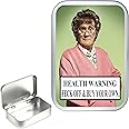 Noveltyshack Teez. Mrs Brown 50ml. 1oz Silver Hinged Tobacco Tin Pill Box