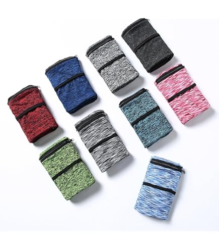 2 Pcs Wrist Wallet,Elastic Running Pouch Key Holder,Wristband Pocket