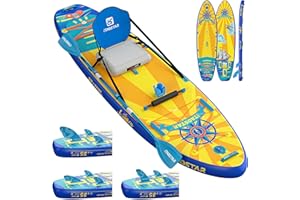 iTAOSTAR Journey Stand Up Paddling Board, 86 cm / 89 cm, Extra Wide Inflatable Paddle Board for Beginners, Inflatable SUP Board with Complete Accessories, All-Round Surfboard for Yoga