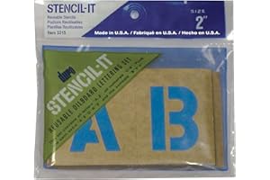 Juego de tableros plantillas, de duro, para estarcidos, hechos a partir de aceites, 5 cm. Graphic Products, 2, 2 pulgadas