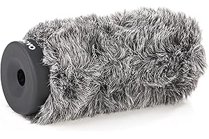 Movo WS-G160 Furry Rigid Windscreen for Microphones 18-23mm in Diameter and up to 7" (18cm) Long - Dark Gray