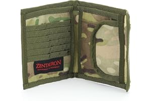 Zentauron EDC Geldbörse aus Cordura mit Klettverschluss Geldscheinfach, Kleingeldfach, 6 Kartenfächer in Camouflage und militärische Farben Made in Germany