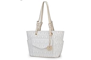 MKF COLLECTION MKF Tote Shoulder Bag, Satchel Handbag for Women Set PU Leather Top Handle Purse, Gold-Tone Hardware