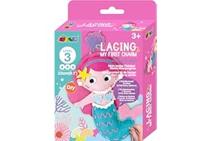 Avenir | My First Lacing | Charm Mermaid Friends | First Sewing for Ages 3+ | Fun DIY Creative Activity - Develop Sewing and Stitching Skills
