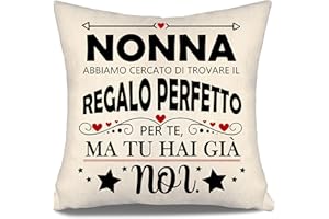 Aosumin Nonna abbiamo cercato di trovare il regalo perfetto per te ma tu hai già noi Copricuscini divertenti per la nonna Compleanno Festa della mamma Festa della nonna Regalo di Natale(nonna-b)