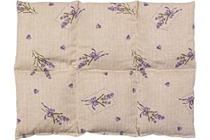 GIRAFFENLAND Cojín térmico para la espalda (calor y frio) - Saco térmico de semillas (40x30cm campestre romantico con 6 compartimientos, huesos de cerezas)