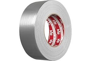 Kip 326-48 wodoodporna taśma z tkaniny PE do tynku i kamienia – mocna taśma pancerna do prac maskujących – 50 mm x 50 m, srebrna, 48 mm x 50 m