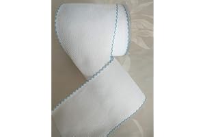 NASTRIFICIO ROSSI SAS Nastro Tela aida punto croce Ortensia (103 mm, azzurro 058)