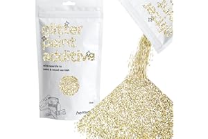 Hemway Champagne Glitter peinture additif FINE 1/64" 0.4mm pour l'émulsion Peintures à l'eau - Intérieur et Extérieur Mur, Plafond, bois, vernis, mat, brillant, satin, soie - 100 g / 3,5 oz