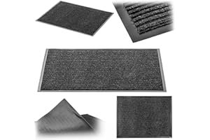 KADAX antypoślizgowa mata zatrzymująca brud, wycieraczka do użytku wewnątrz i na zewnątrz, wycieraczka do drzwi domowych i stref wejściowych (antRACYTOWA, 40 x 60 cm)