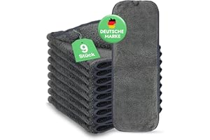 Kosmetik Kompressentuch Mikrofaser 25 x 70 weich flauschige Premium Kompressen Tücher für Studio & Wellness Kompressenwärmer, Kosmetex (Grau 9 Stück)