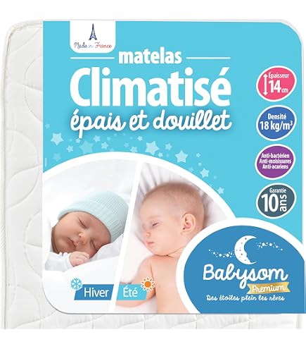 Matelas bébé Dormalit PACK matelas MILU 67x137 H 14 cm plain incliné Matelas bébé Dormalit PACK matelas MILU 67x137 H 14 cm plain incliné